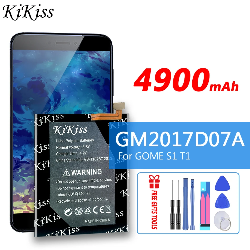 

KiKiss 4900mAh Rechargeable Battery GM2017D07A for GOME S1 GM2017D07A T1 Mobile Phone Batteries