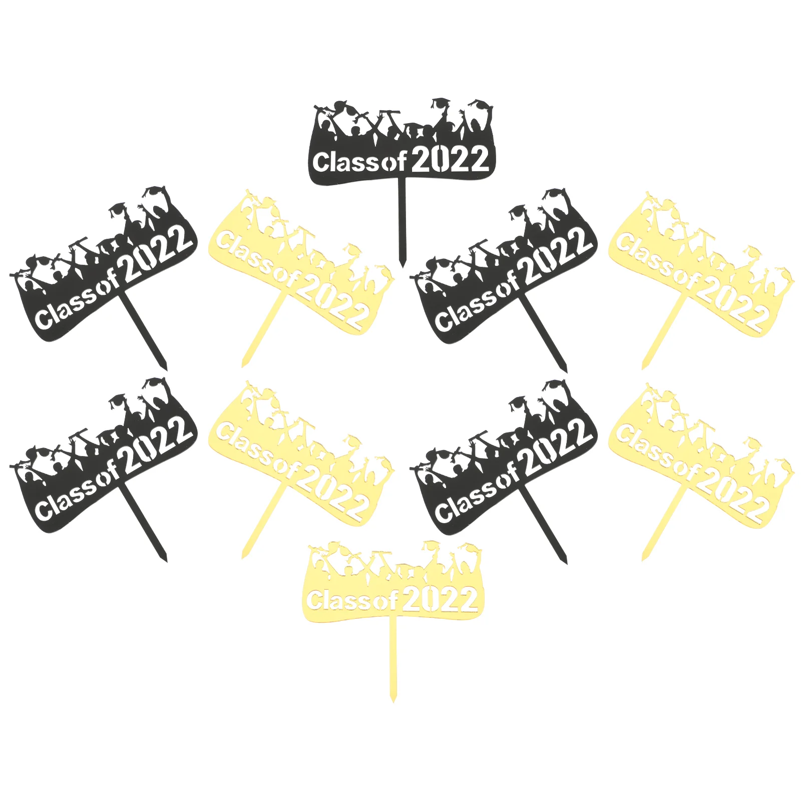 

10 шт., декоративные медиаторы для выпускного торта