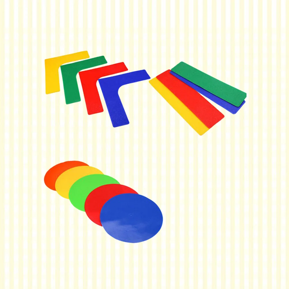 

13 Pcs Anti-skid Tennis Logo Stickers Line PVC Sticker Logo Basketball Football Badminton Court Line Ground Signal Label