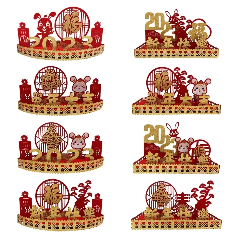 

Весенний фестиваль красный Настольный кулон складной китайский новый год