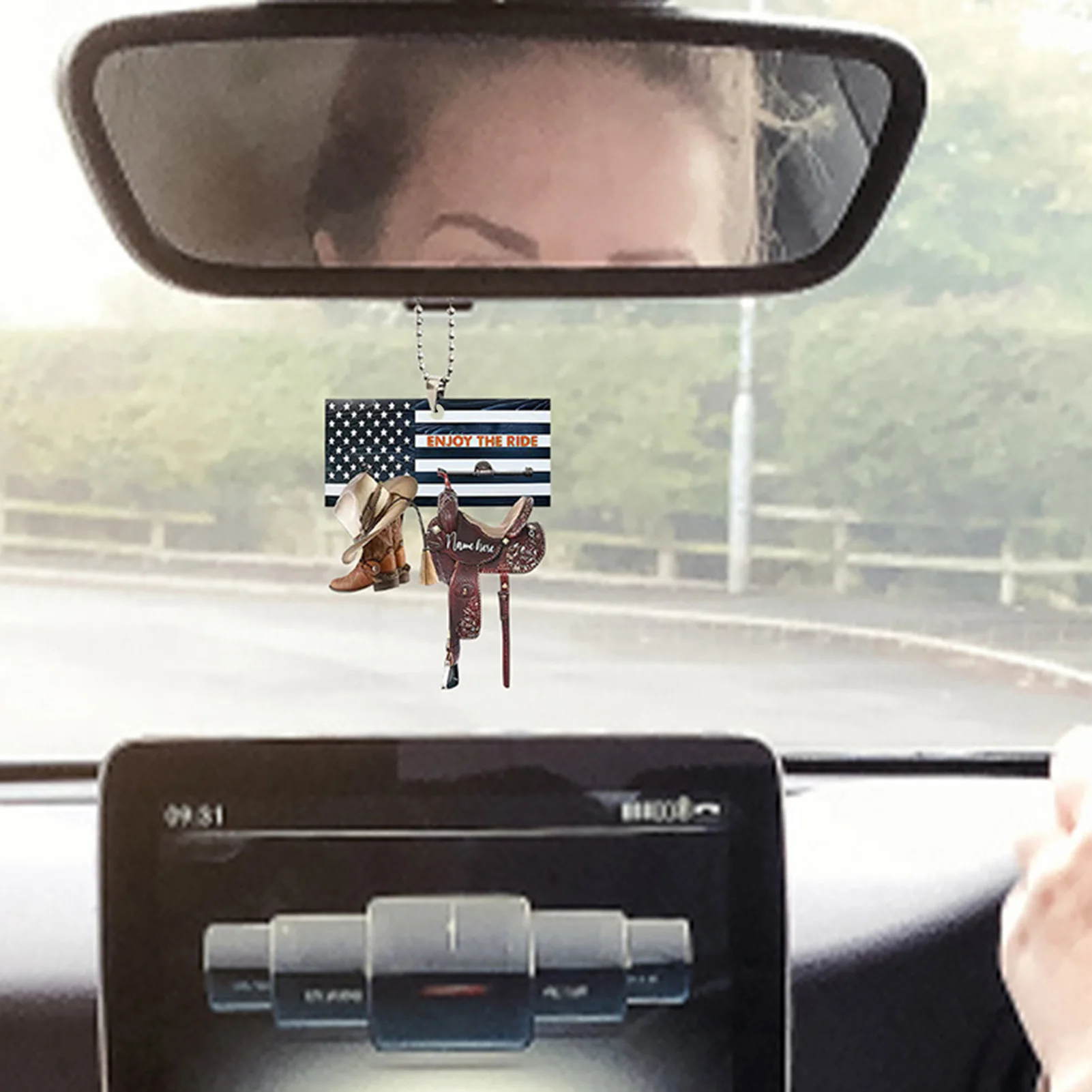 Акриловое седло лошади автомобильное украшение персонализированные ковбойские