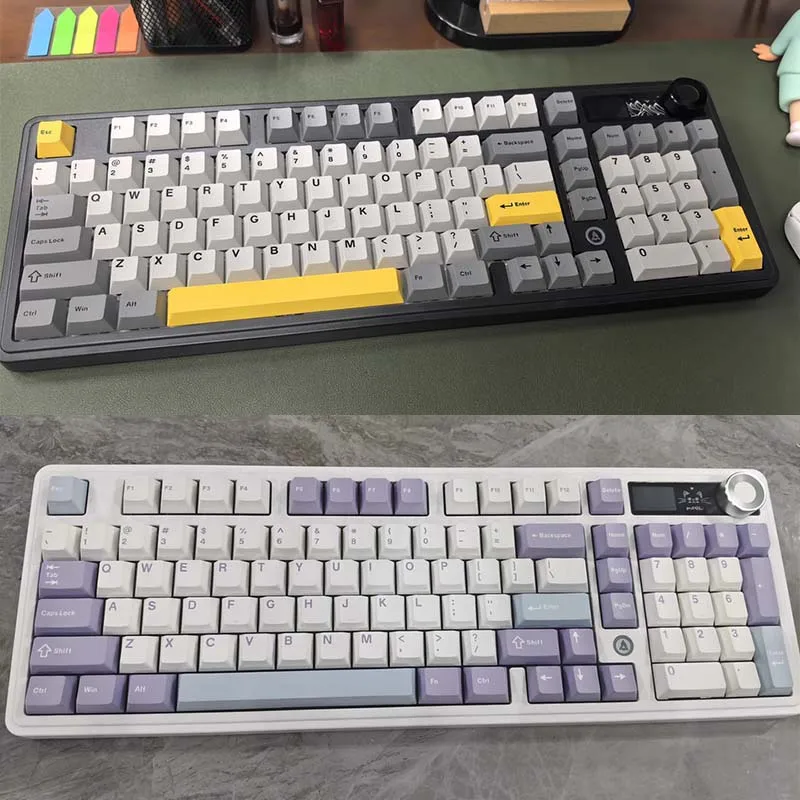 Фото Игровая механическая клавиатура AJAZZ AK980 V2, три режима подключения (проводной/2.4G/BT), с цветным экраном, полноразмерная, с возможностью горячей замены переключателей, для киберспорта и офиса №2