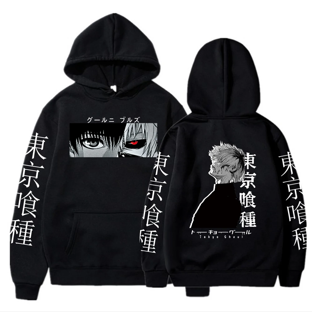 

Tokyo Ghoul Anime Hoodie Pullovers Sweatshirts Ken Kaneki Graphic Printed Tops Casual Hip Hop Streetwear men hoodi