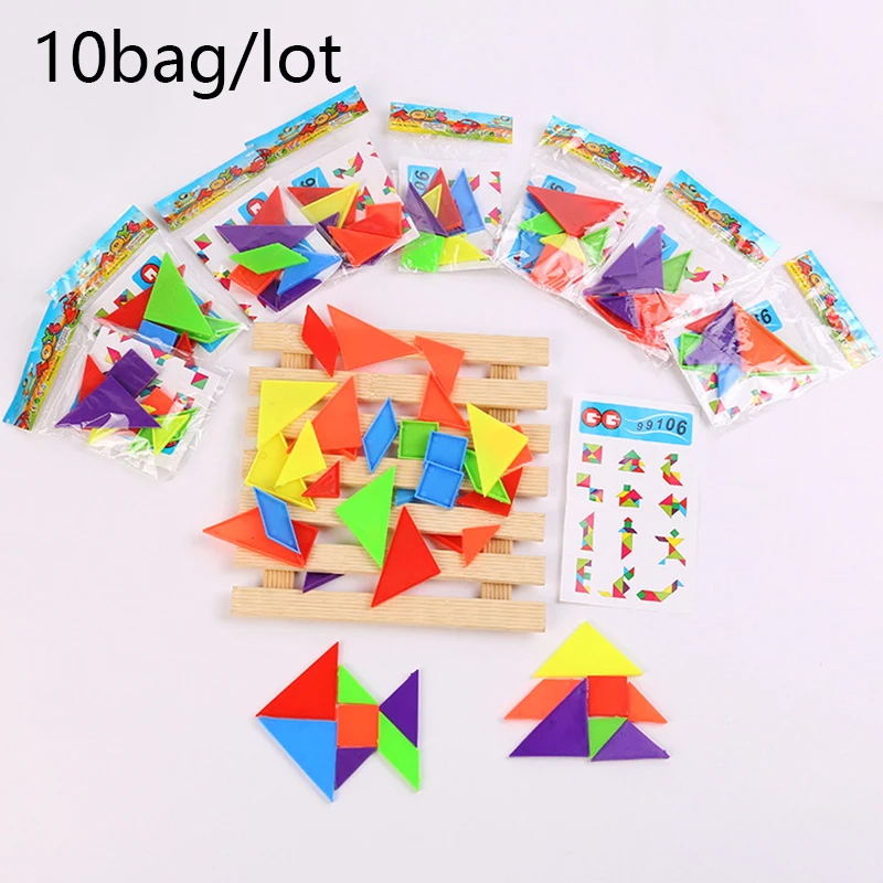 

Детские головоломки Танграм, пластик, 10 шт