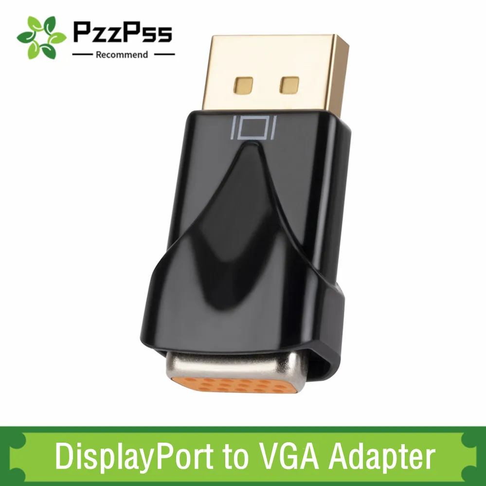 

PzzPss DisplayPort Display Port DP to VGA Adapter HD 1080P Male to Female Video Converter For PC Projector DVD TV Laptop Monitor
