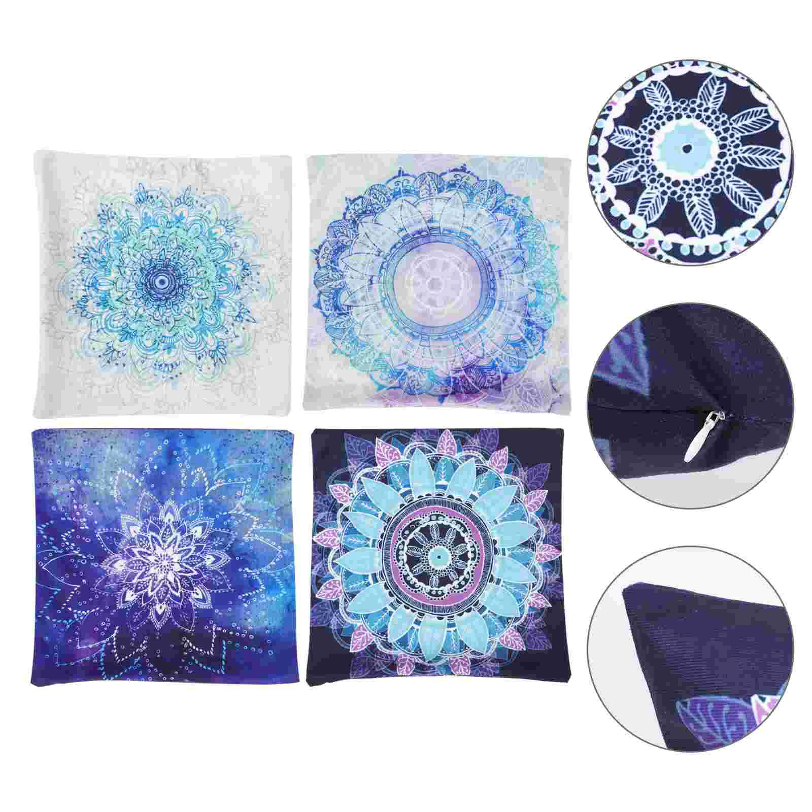 

4Pcs Outdoor Sofa Throw Pillow Protector Waterproof Pillowcase Porch Sofa Throw Pillowcase