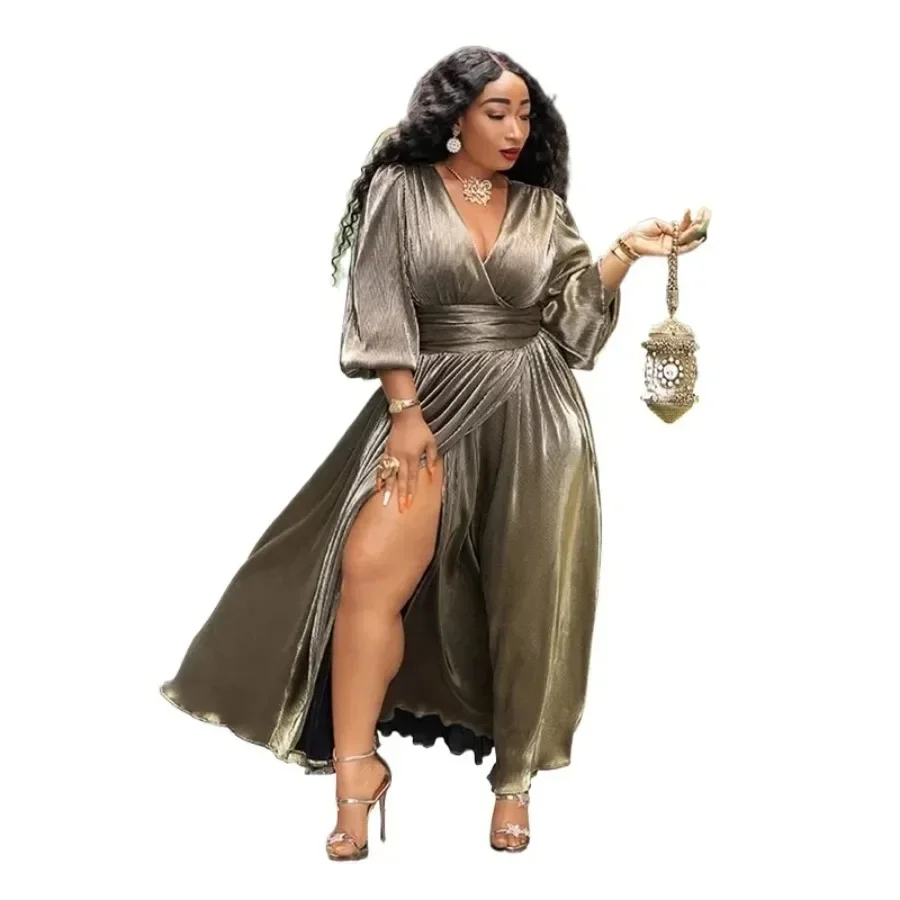 Африканские платья для женщин осенняя мода Африканское длинное вечернее платье
