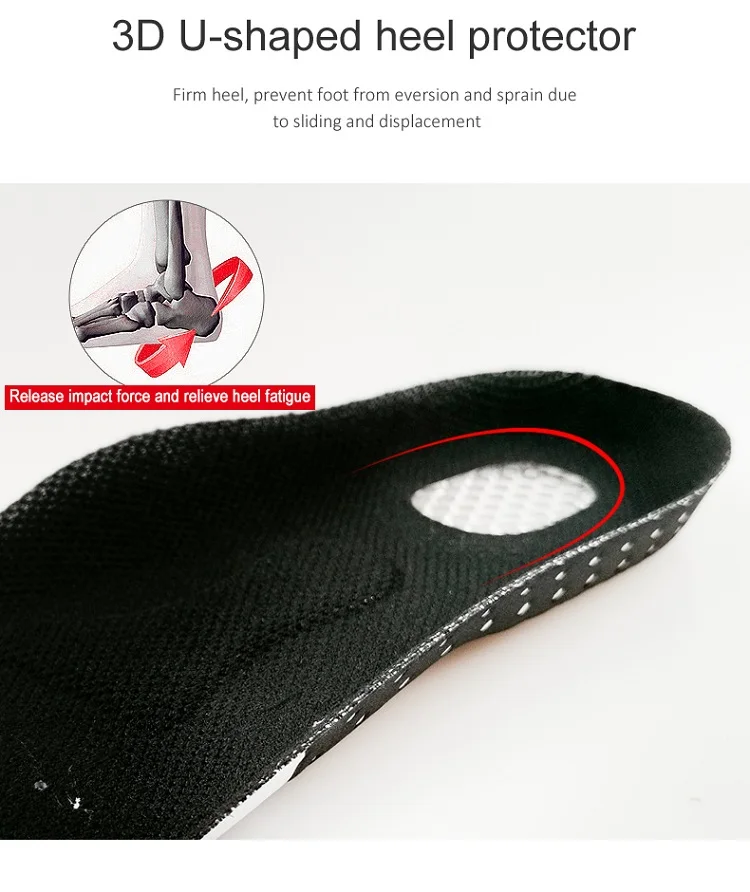 Orthopedic Silicone Comfort Sport Support Insert Shock-Absorbing Feet Care for Shoes Men Women Breathable Running Cushion Insole