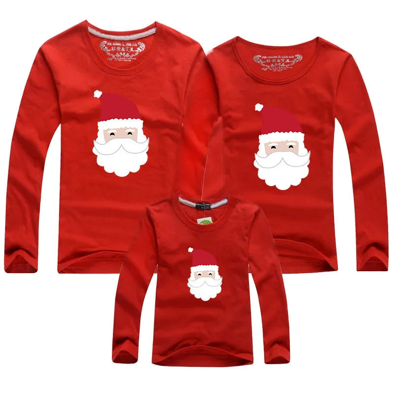 

Family Clothing Mother Daughter Christmas Family Matching Outfits Autumn Cotton Father Son Boys Women Girl T Shirt