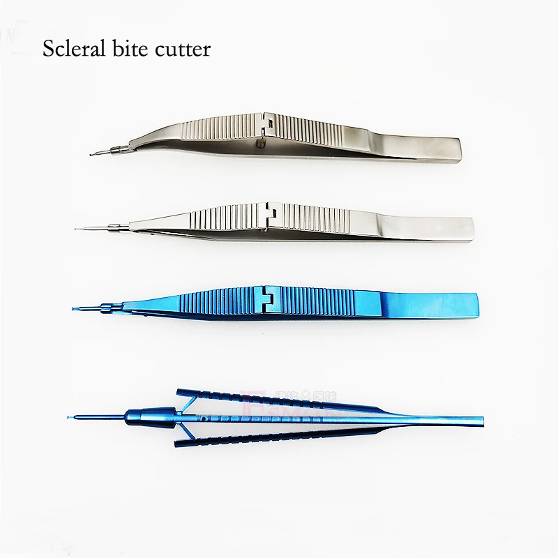 Ophthalmic instruments micro titanium alloy trabecular bite cutter scleral bite cutter 0.8mm1.0mm1.2mm1.5 straight bend