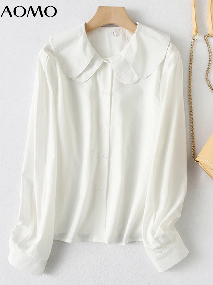 

Женская хлопковая рубашка в стиле ретро, с длинным рукавом