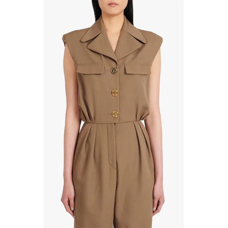 Летнее крутое коричневое однотонное красивое приталенное боди Dolly Drone без