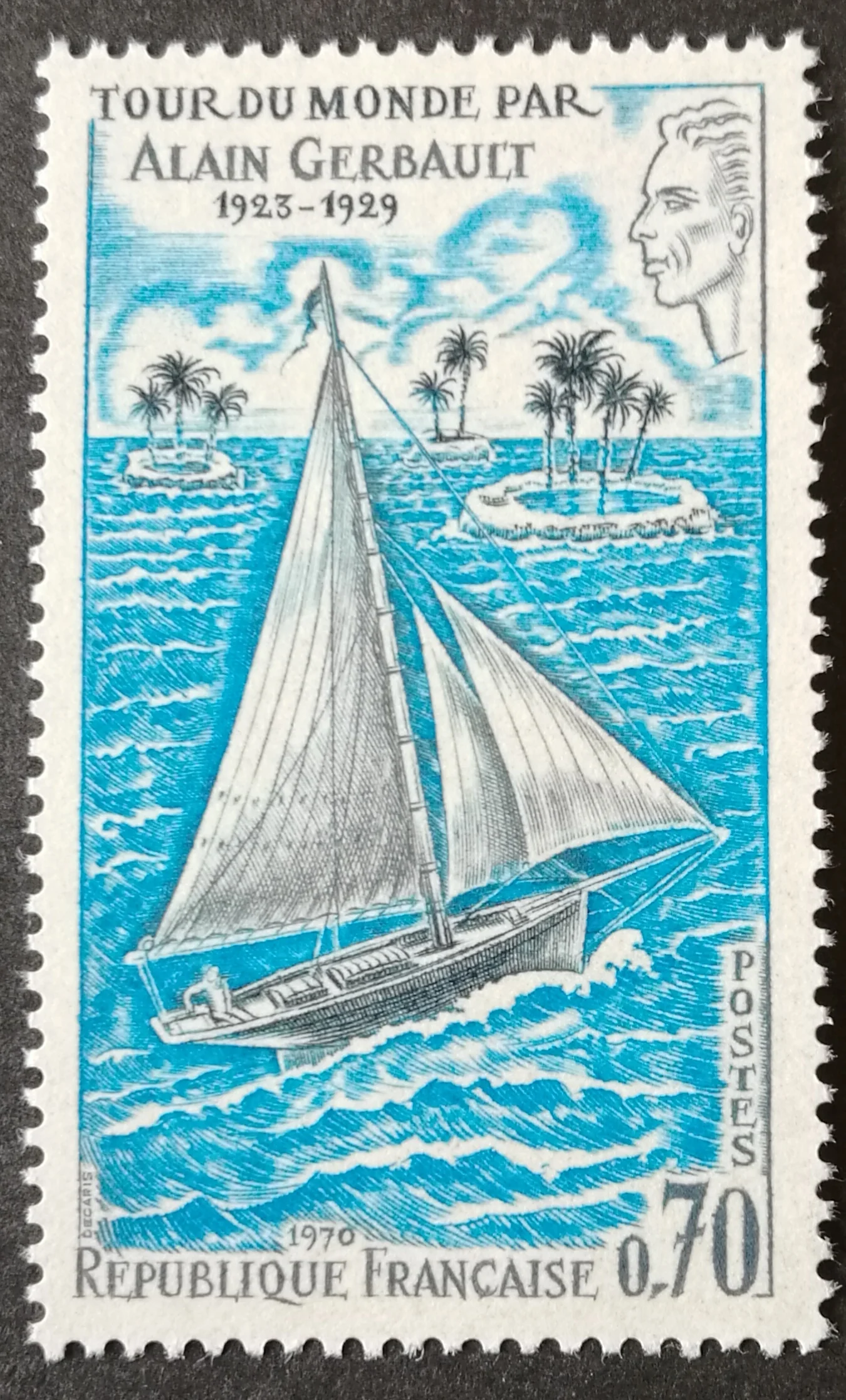 

1 шт./компл. новая французская почтовая печать 1970 по всему миру на парусной лодке гравировка почтовые штампы MNH