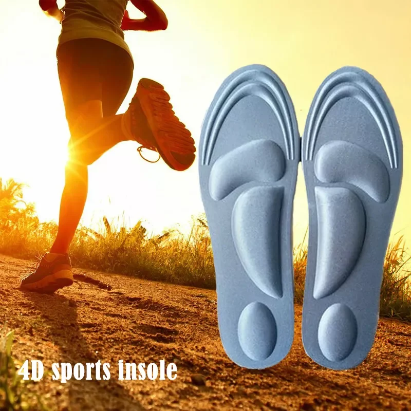 

4D Memory Foam Orthopedic Insoles for Shoes Adult Random Color Flat Feet Arch Support Massage Plantar Fasciity Sport Pad Insole