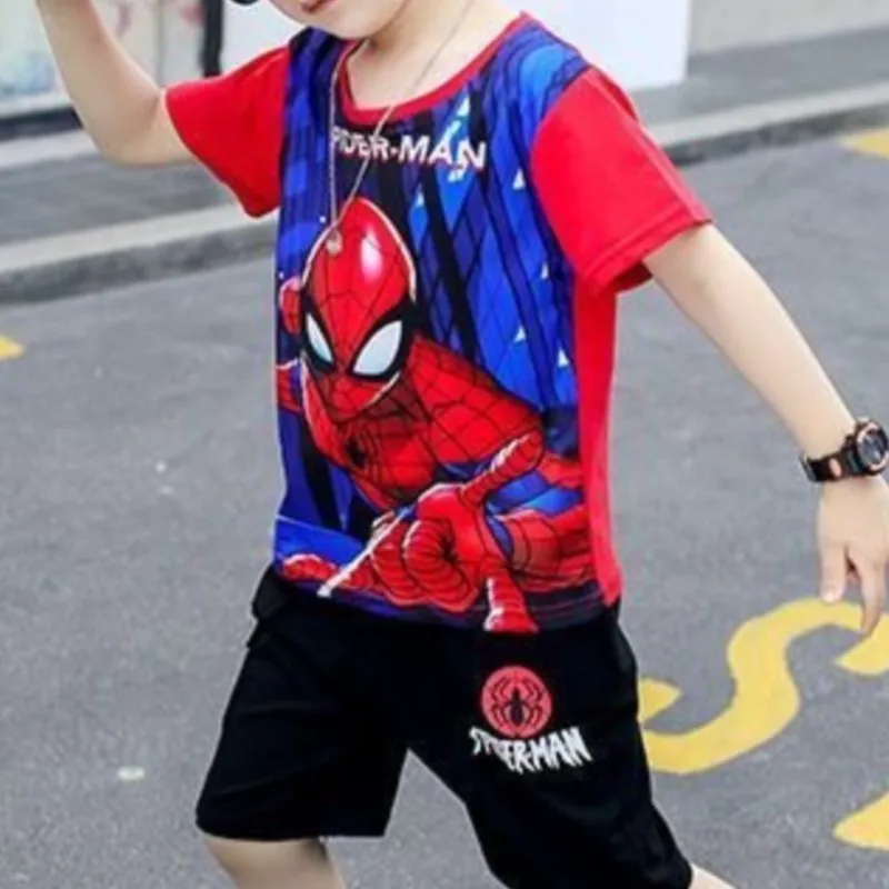 Новый летний комплект с коротким рукавом для мальчиков изображением