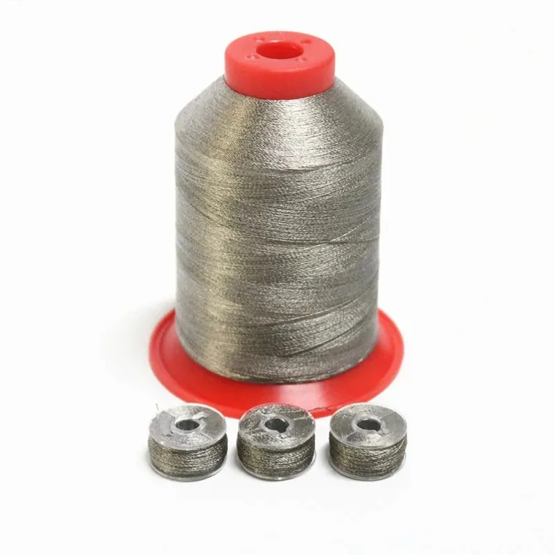 70D Серебряная проводящая нить для шитья с сенсорным экраном Электростатическая