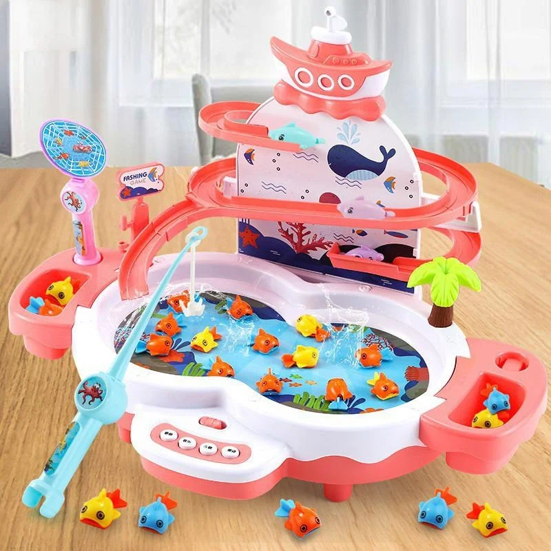 

Children Fishing Tools Music Electric Magnetic Levitation Fish Set Parent kids Interaction Fidget Boys Girl Toys Birthday Gifts