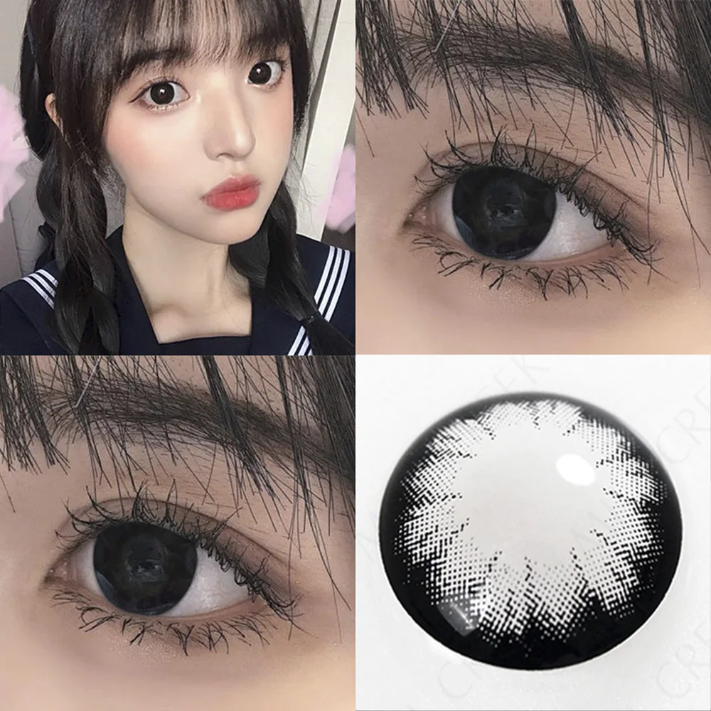 

YIMEIXI 1 Pair Color Contact Lenses For Eyes with Myopia Power Natural Eyes Contacts Lens Beauty Pupil Yearly Use Fast Shipping