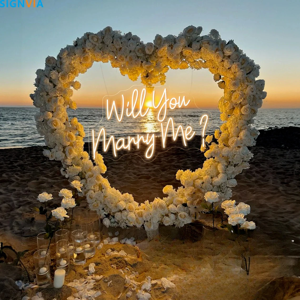 

Неоновая вывеска Signvia "Will You Marry Me"