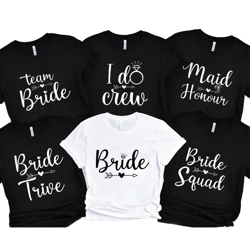 Футболка Team Bride Squad топы с графическим рисунком для подружки невесты свадебная
