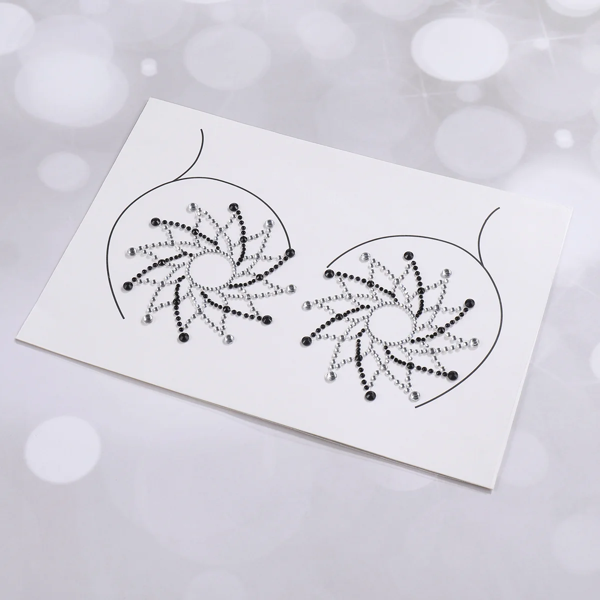 Наклейки для тела с камнями блестками лепестками