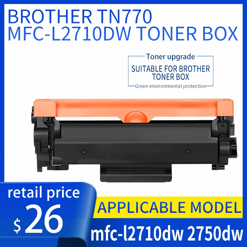 

Toner Cartridge for Brother TN770 HL-L2370DW MFC-L2750DW HL-L2370DW XL MFC-L2750DW XL