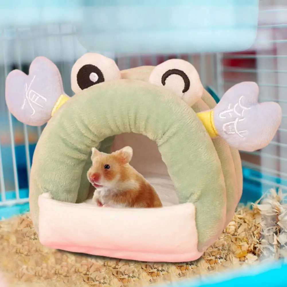 

Rebound Pet Bed Cozy Cartoon Shape Hamster Nest Thickened Plush Den for Winter Retains Heat No Deformation Washable Hanging