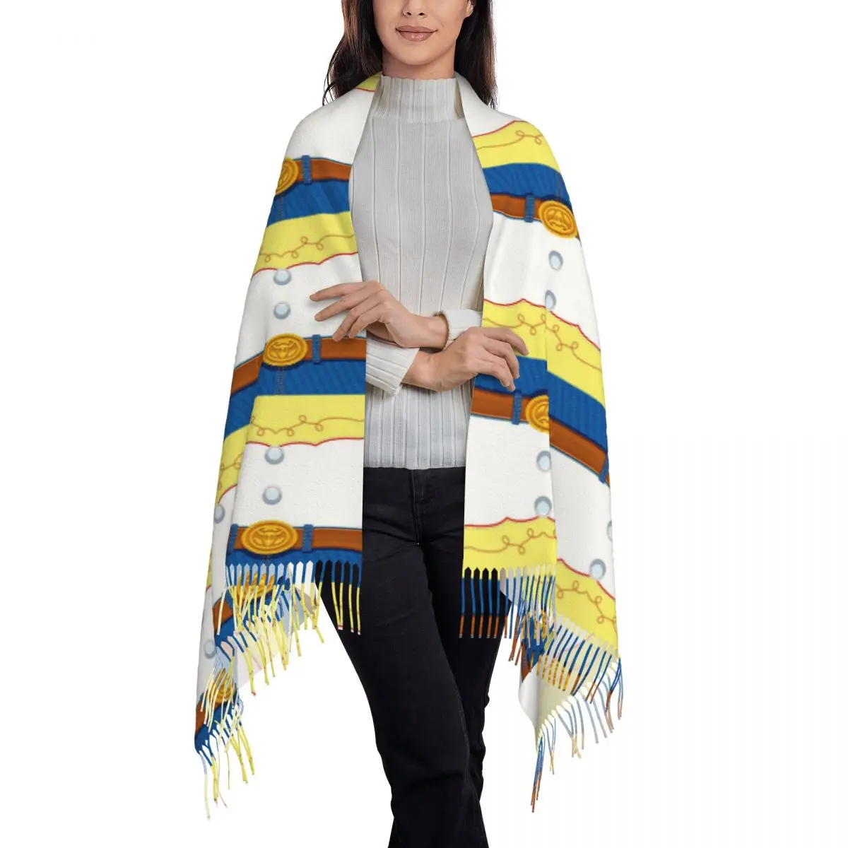 Индивидуальный Печатный женский и мужской шарф из коровьей шкуры на осень зиму