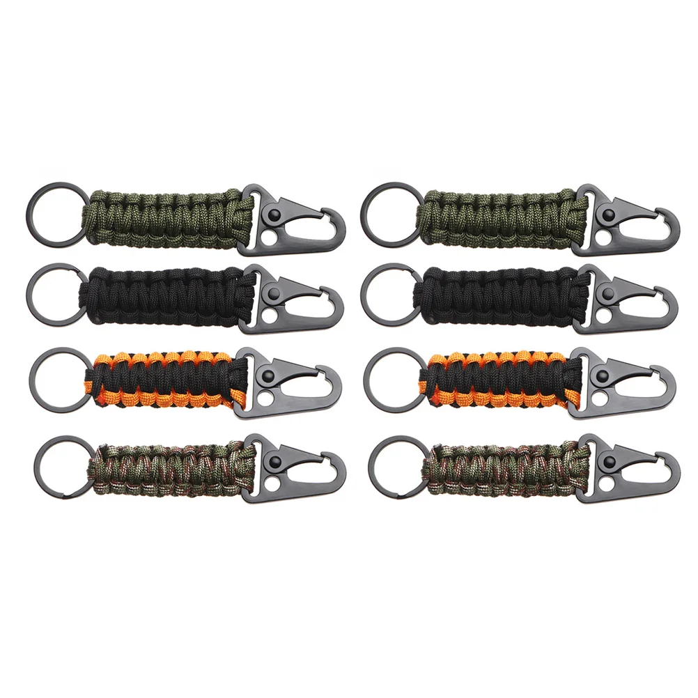 

8 Pcs Climbing Carabiners Heavy Duty Key Holder Outdoor Camping Chains Buckle Metal Keychains Pendant