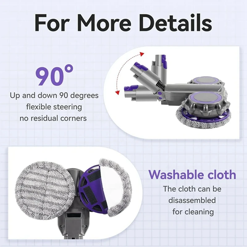 Электрическая насадка для швабры деталей пылесоса Dyson V10 Slim/V12 Detect Slim с водяным