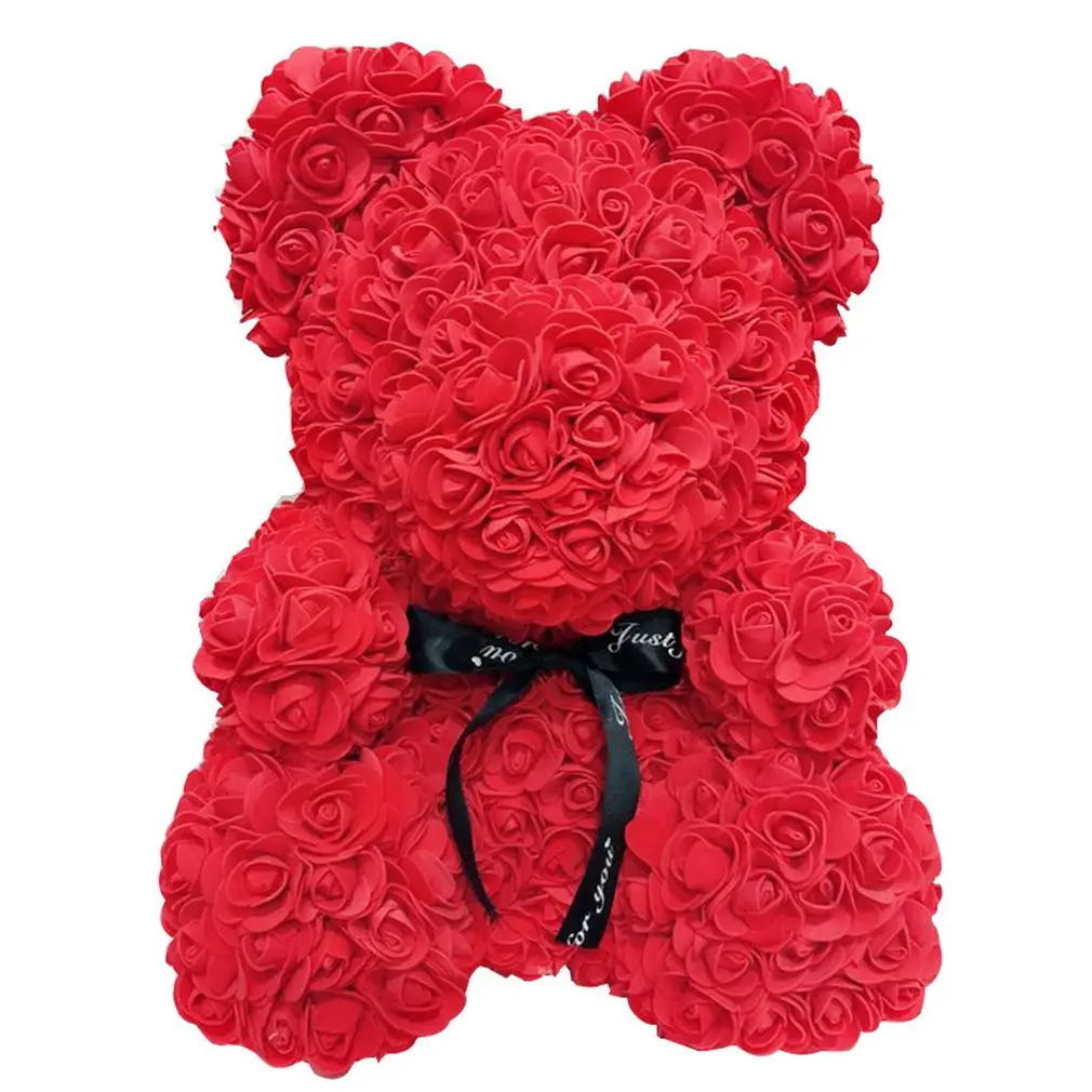 

DIY 25 cm Teddy Rose Bea Artificial PE Eternal Flower Bear Rose Valentine's Day For Girlfriend Women Wife Mother's Day Gifts