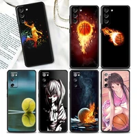phone case for samsung galaxy s22 s7 s8 s9 s10e s21 s20 fe plus ultra 5g soft silicone case cover basketball baby sexy gilrs