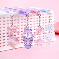 3 pack cartoon bow cat pendant pen cute girl heart students learn stationery creative pen exam daily writing office stationery