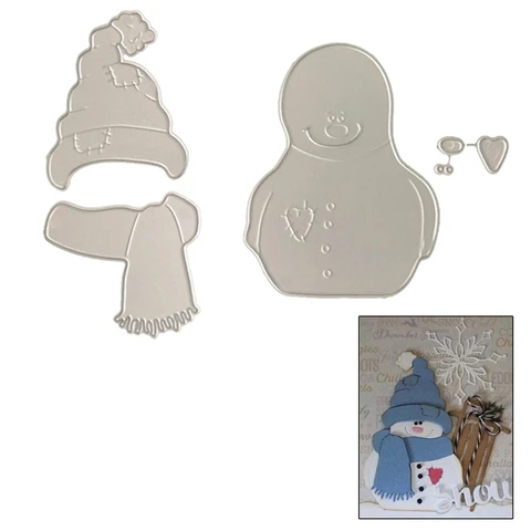 Металлические штампы для скрапбукинга Рождественский снеговик