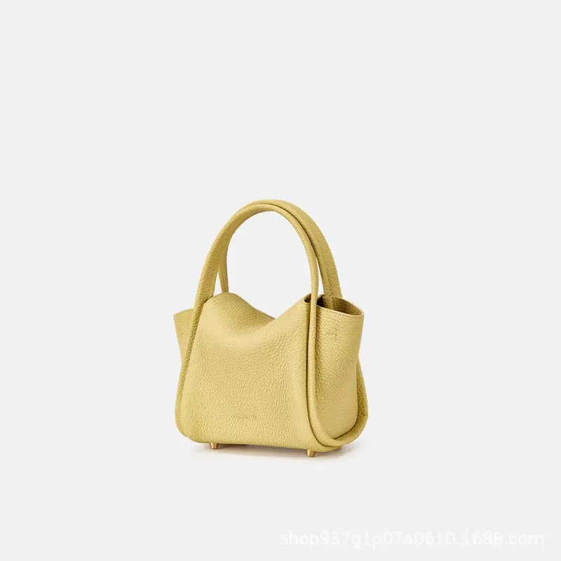 Мини-корзина из натуральной кожи портативная мини-сумка через плечо на одно для