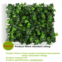 Artificial Hedge Leaves Plants Fake Ivy Wall 10"X10" Plastic Vertical Garden UV Proof Privacy Backyards Wedding Decorations