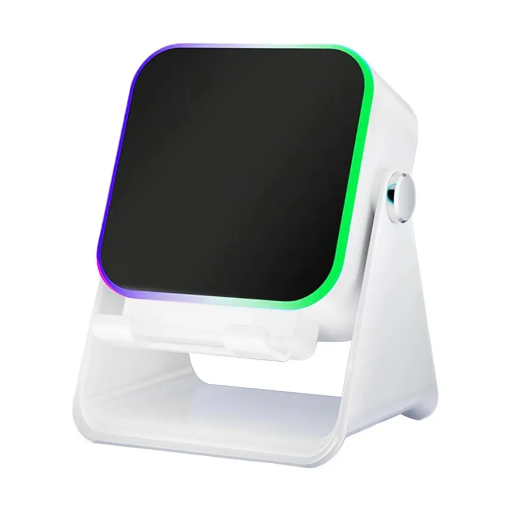 Регулируемая подставка для телефона 2-в-1 с Bluetooth-колонкой и RGB-подсветкой, настольный держатель для просмотра фильмов в офисе, для смартфонов iPhone и Android (art.: 3920da4f20756) - 3920da4f20756