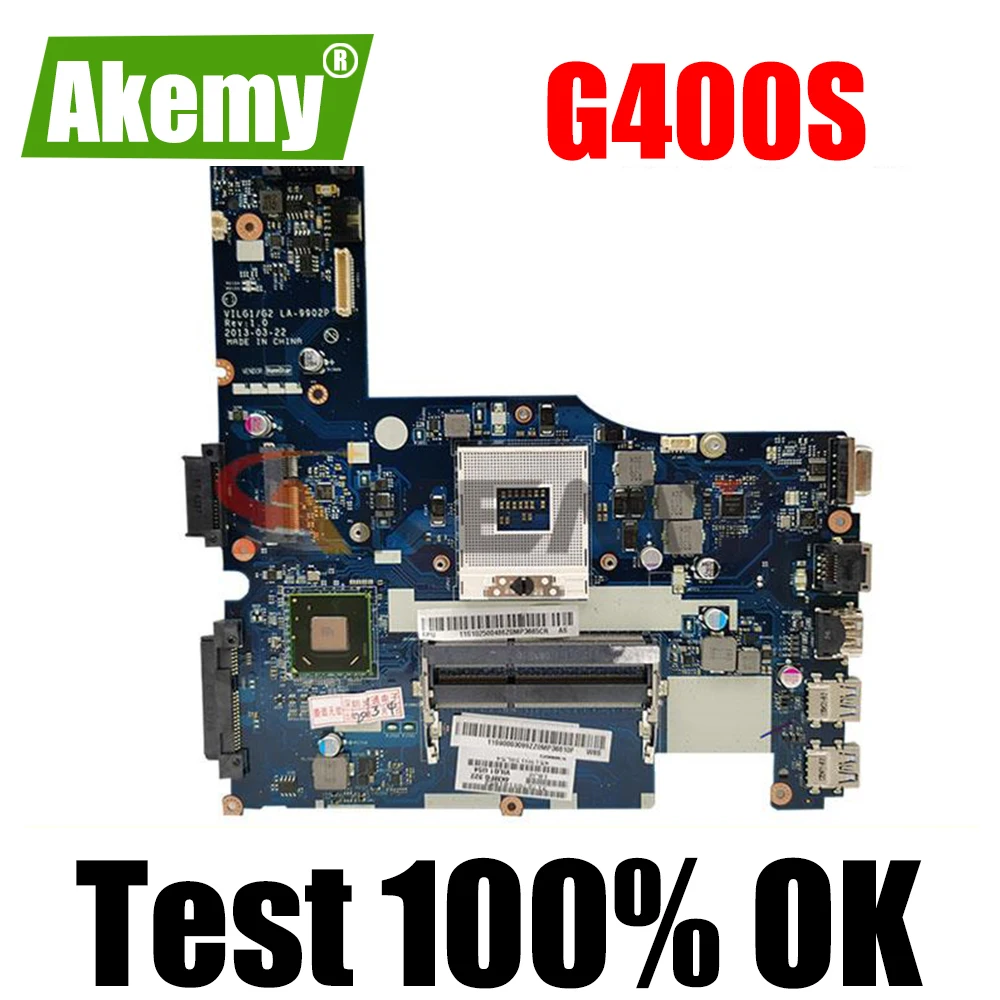 

Материнская плата VILG1/G2 LA-9902P для ноутбука Lenovo G400S, материнская плата 14 дюймов 90003099 SLJ8E HM76 DDR3