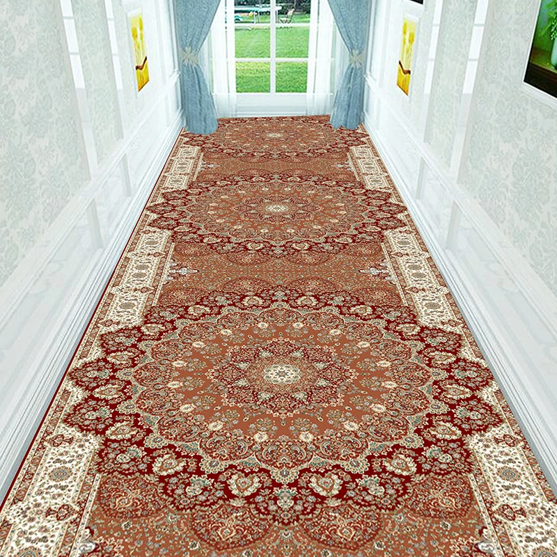 

European Style Long Carpet For Stairway Hallway Carpets Nordic Home Corridor Carpets Aisle Rug Party Wedding Red Area Rugs
