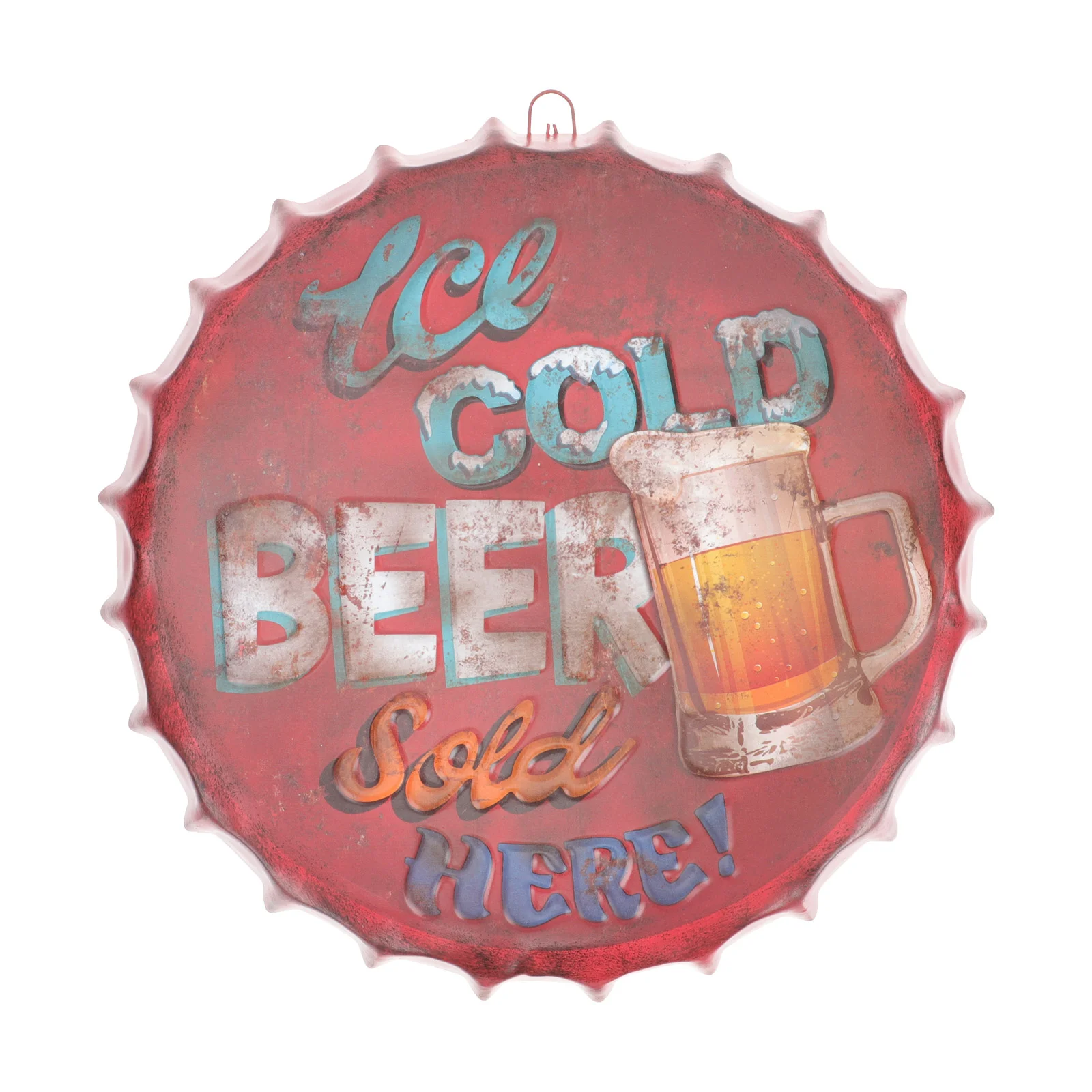

Vintage Beer Caps Design Wall Hanging Ornament Retro Beer Caps Pendant Iron Art Wall Picture