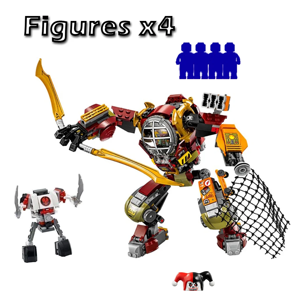 

439pcs Ninja Salvage Building Blocks M.E 66549 With Figures Compatible 66549 DIY Collectable Toys for Children Birthday Gift