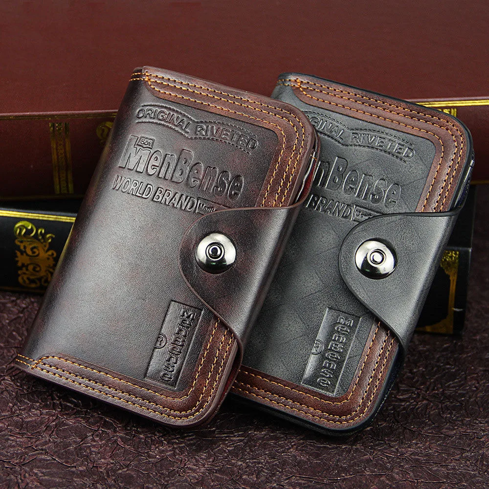 Фото Мужской кошелек на магнитной застежке клатч мужской кожаный мужское портмоне от