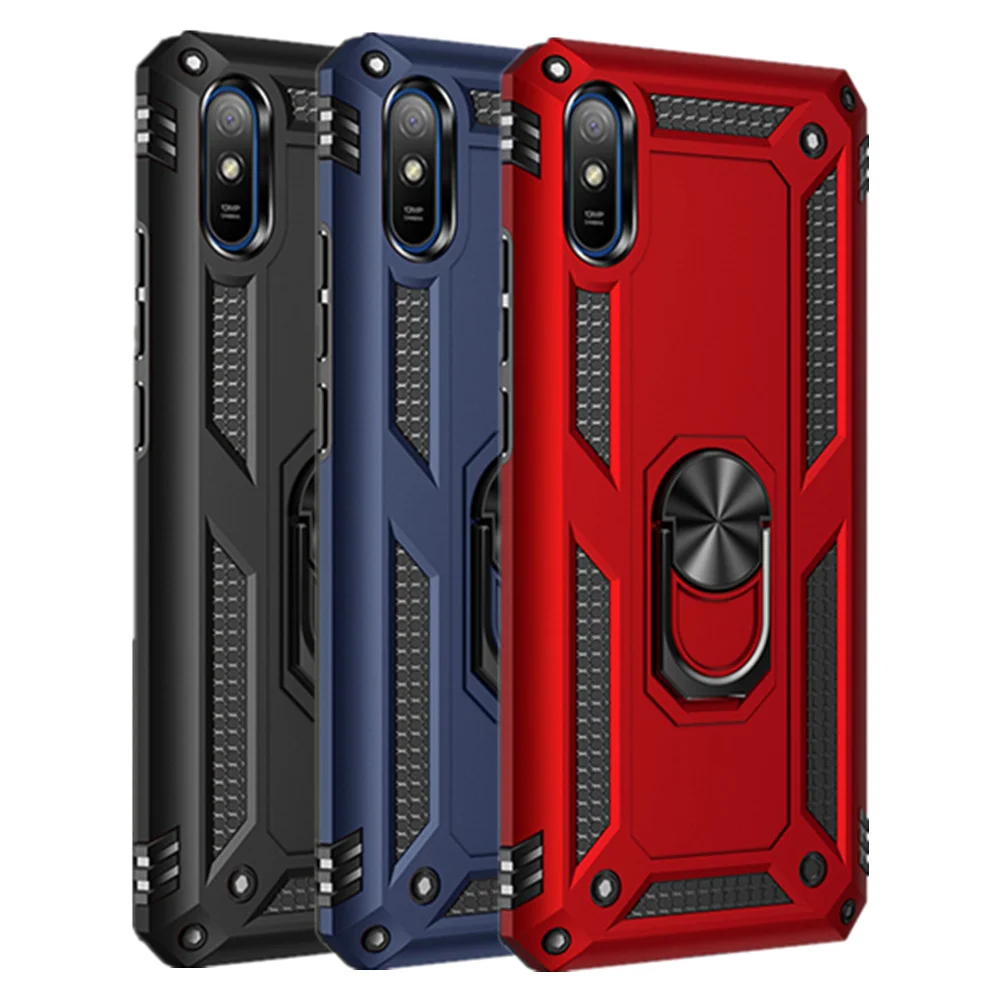 

Redmi 9A Case For Xiaomi Redmi 9 9C 9T 9A Capa Shockproof Armor Phone Cover For Redmi 9 Power Ring Stand Bumper Silicone Coque