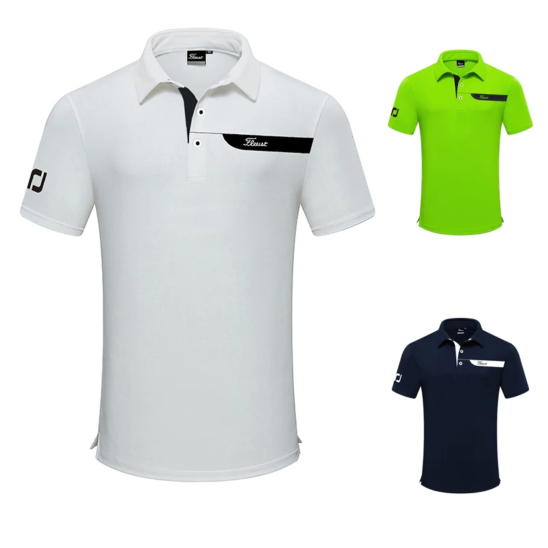 

2022 Golf apparel men's outdoor sports casual sweat wicking T-shirt Polo quick drying short sleeve customizable top Jersey