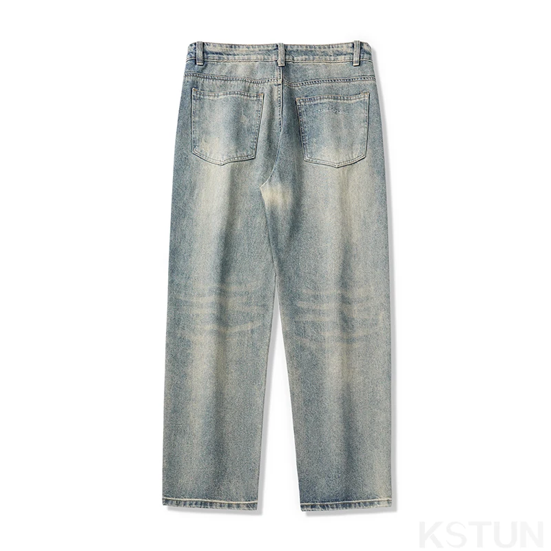 Мужские мешковатые брюки широкие джинсы для мужчин свободные прямые винтажные