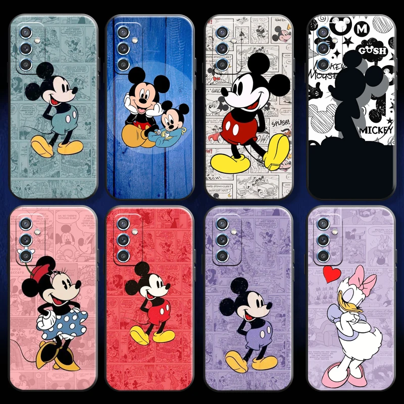 

Bandai Mickey Minnie For Samsung S8 S9 Plus S10 S10E S20 S21 FE Lite Ultra Plus Phone Case Black Carcasa Silicone Cover Funda