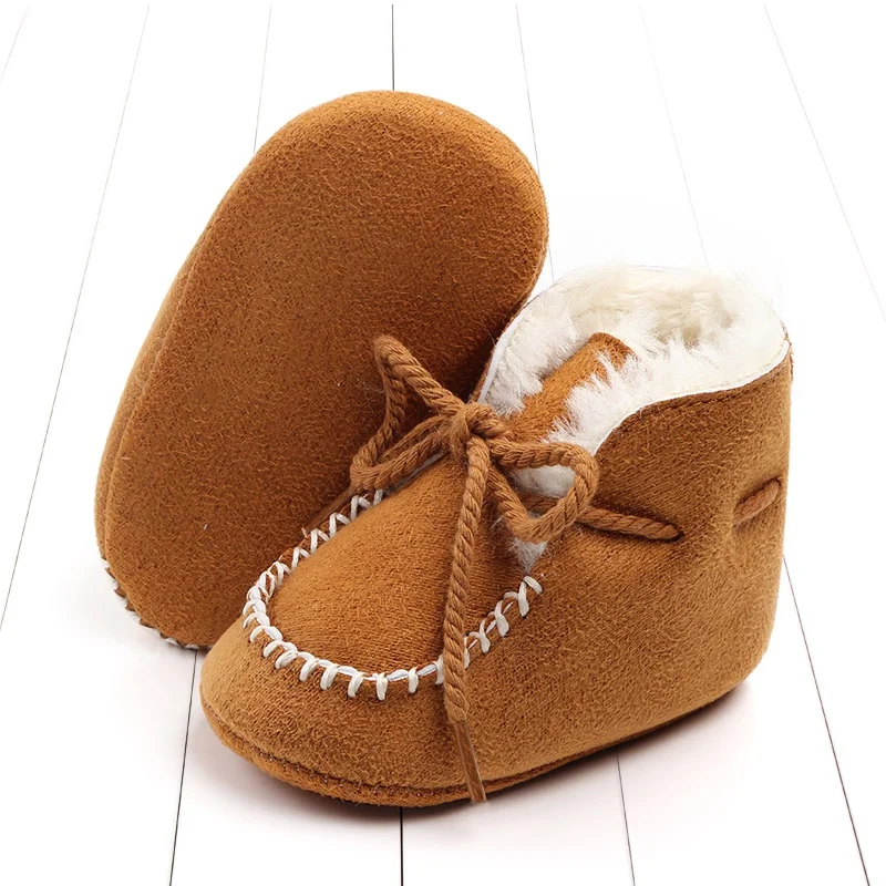 

Warm Snow Shoes For Girls Walk Boots For Boys Baby Winter Plus Velvet Ankle Kids Shoes Toddlers Comfort Soft Newborns Booties