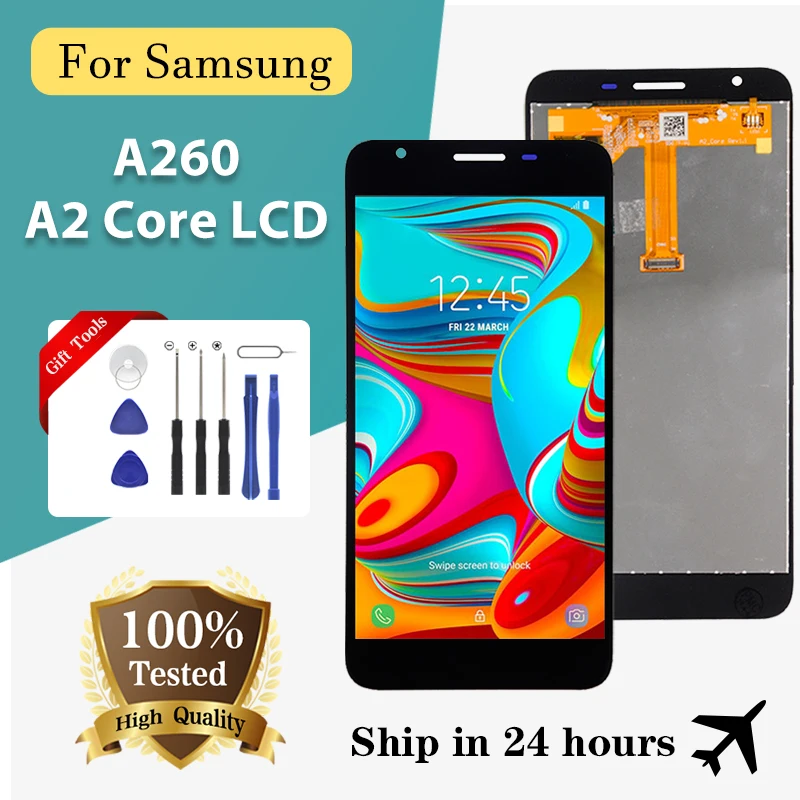 ЖК-дисплей 5,0 дюйма A260 для Samsung Galaxy A2 Core, сенсорный экран с дигитайзером в сборе, A260F, A260G, с инструментами, 1 шт.