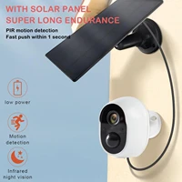 1080p ip cameras with 5w solar panel surveillance outdoor wireless ip65 waterproof rechargeable battery security
