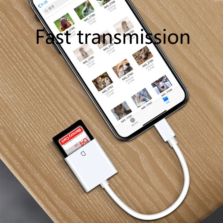 Адаптер Lightning/SD для IPhone 14 13 12 11 Pro Max Mini XS XR X IPad Otg Micro SD TF